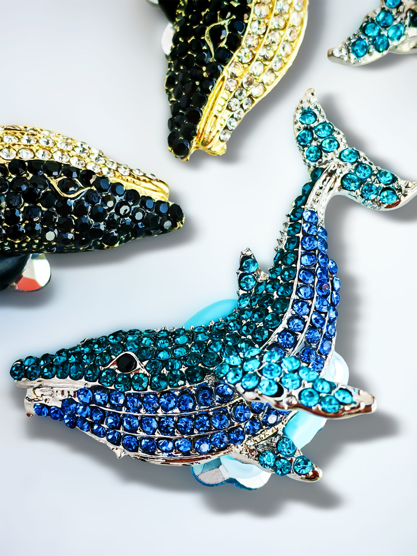 C52107 Metal Creative Deep-Sea Whale Suitable For Bead Pens, Mobile Phone Pendants, Key Chains And Bags DIY Jewelry Craft Accessories