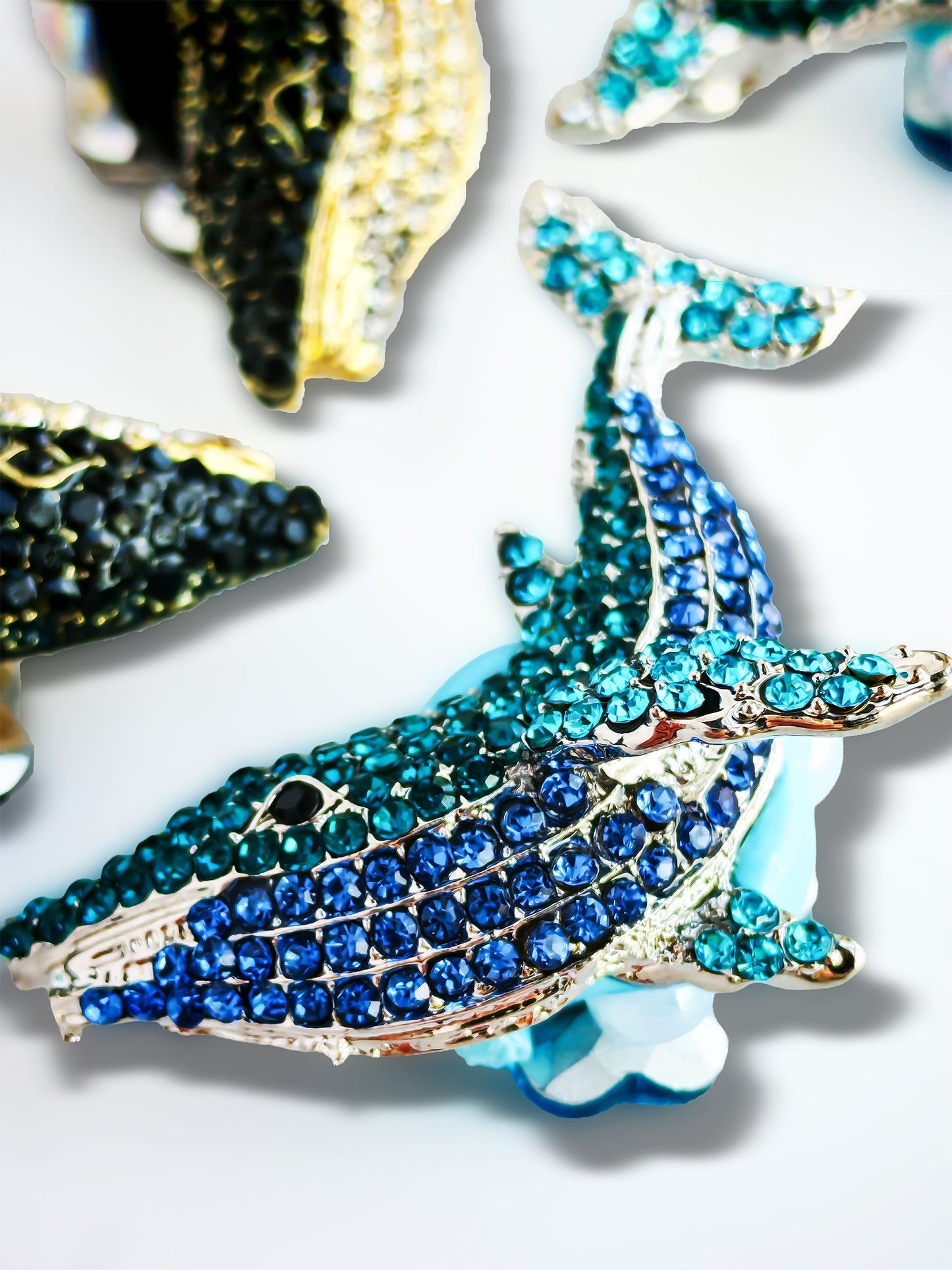 C52107 Metal Creative Deep-Sea Whale Suitable For Bead Pens, Mobile Phone Pendants, Key Chains And Bags DIY Jewelry Craft Accessories