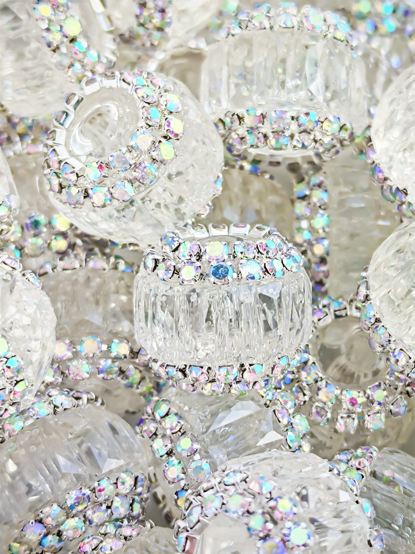 C52110 Fancy Bead Transparent Handmade Beads With Rhinestones Creative Retro Fashion Accessory DIY Pens Phone Chains