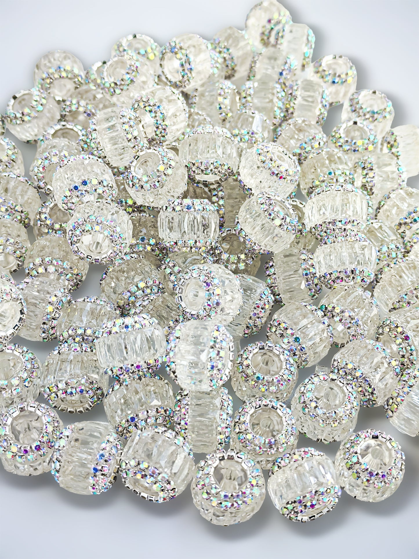 C52110 Fancy Bead Transparent Handmade Beads With Rhinestones Creative Retro Fashion Accessory DIY Pens Phone Chains