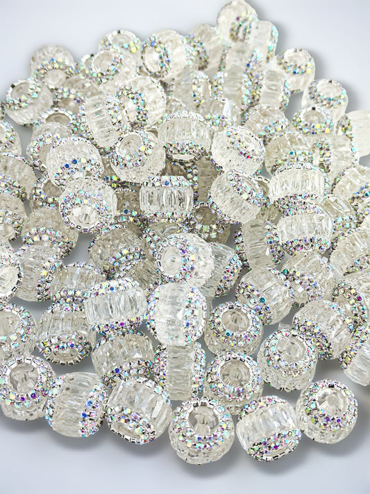 C52110 Fancy Bead Transparent Handmade Beads With Rhinestones Creative Retro Fashion Accessory DIY Pens Phone Chains