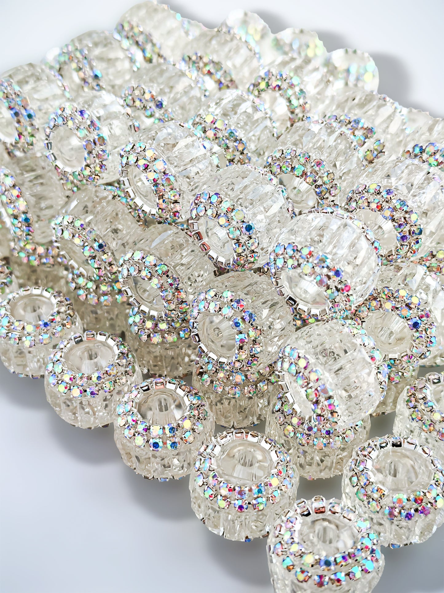 C52110 Fancy Bead Transparent Handmade Beads With Rhinestones Creative Retro Fashion Accessory DIY Pens Phone Chains