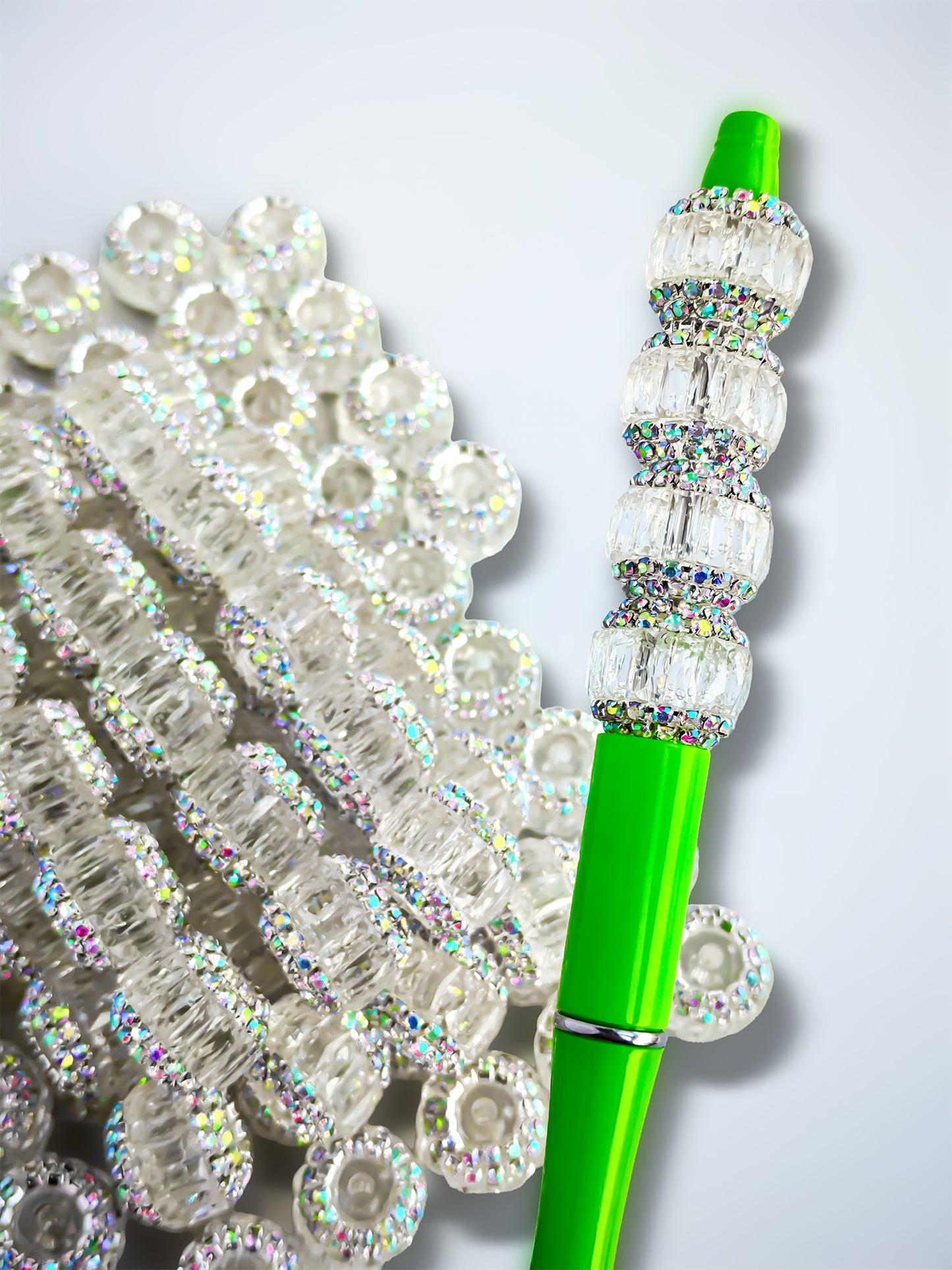 C52110 Fancy Bead Transparent Handmade Beads With Rhinestones Creative Retro Fashion Accessory DIY Pens Phone Chains