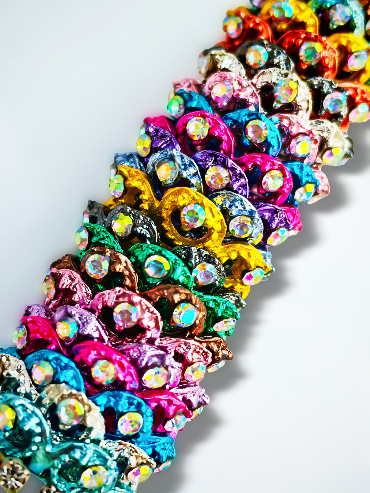 C52113 Metal Fance Beads Handmade Rhinestone Petal Jewelry, Creative Retro Fashion Accessory DIY Pens Phone Chains