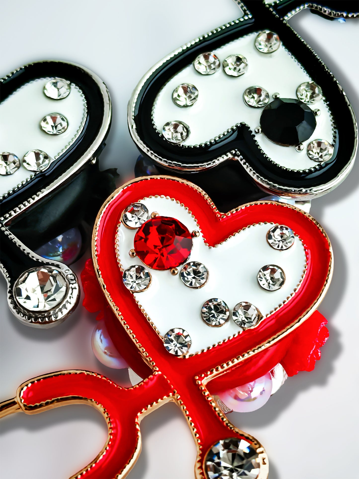 C52114 Metal Valentine's Day Heart-Shaped Stethoscope，Abstract Nurse Hospital Style Suitable For Necklace, Bracelet, Phone Chain, Bag Charms, Key-chain.