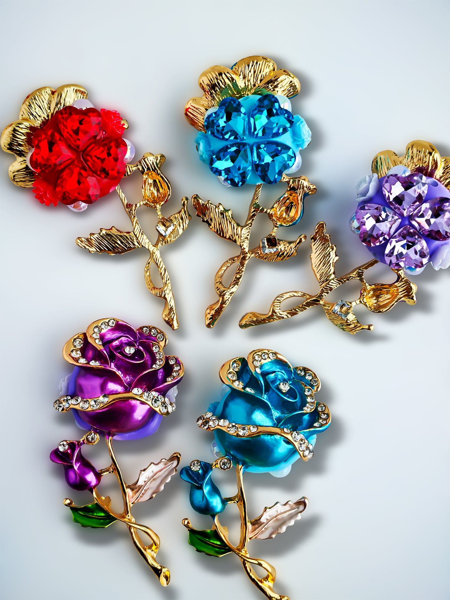 C52115 Metal Valentine's Day Single Rose, Retro design  Suitable For Necklace, Bracelet, Phone Chain, Bag Charms, Key-chain