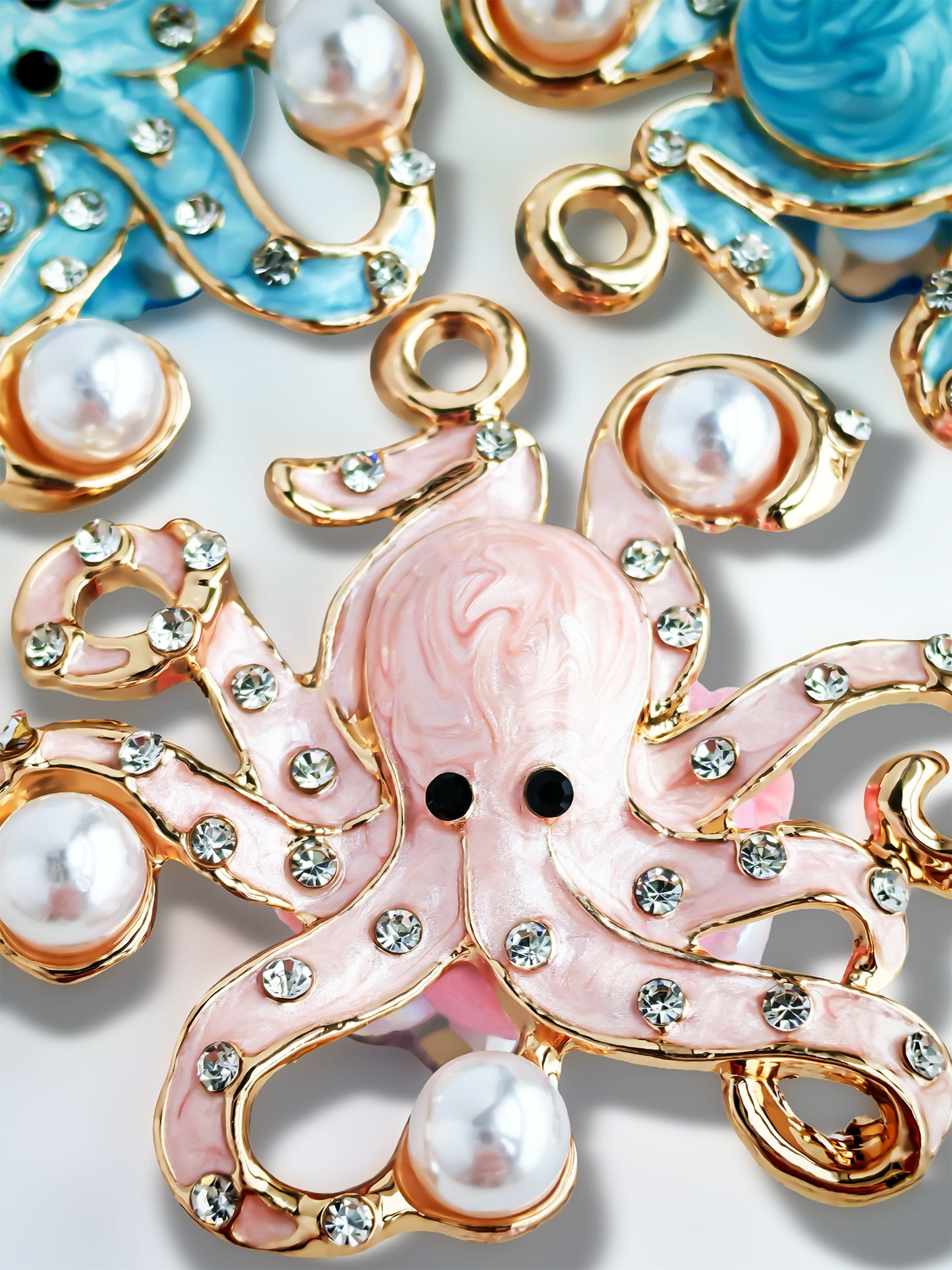 C52117 Metal Octopus Cute fairy tale style, Suitable For Bead Pens, Mobile Phone Pendants, Key Chains And Bags DIY Jewelry Craft Accessories