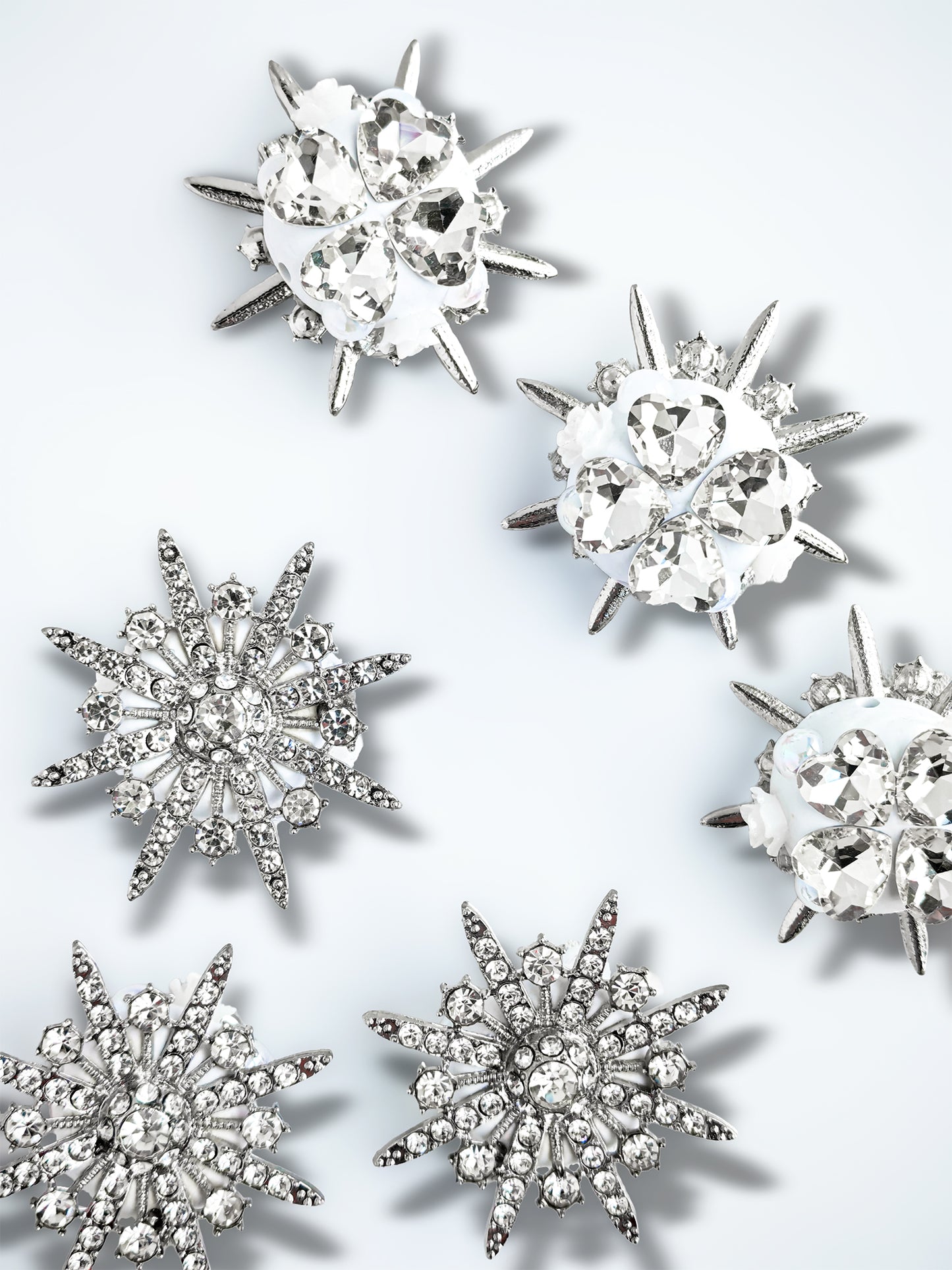 C52118 Metal Star Anise Snowflake Suitable For Bead Pens, Mobile Phone Pendants, Key Chains And Bags DIY Jewelry Craft Accessories