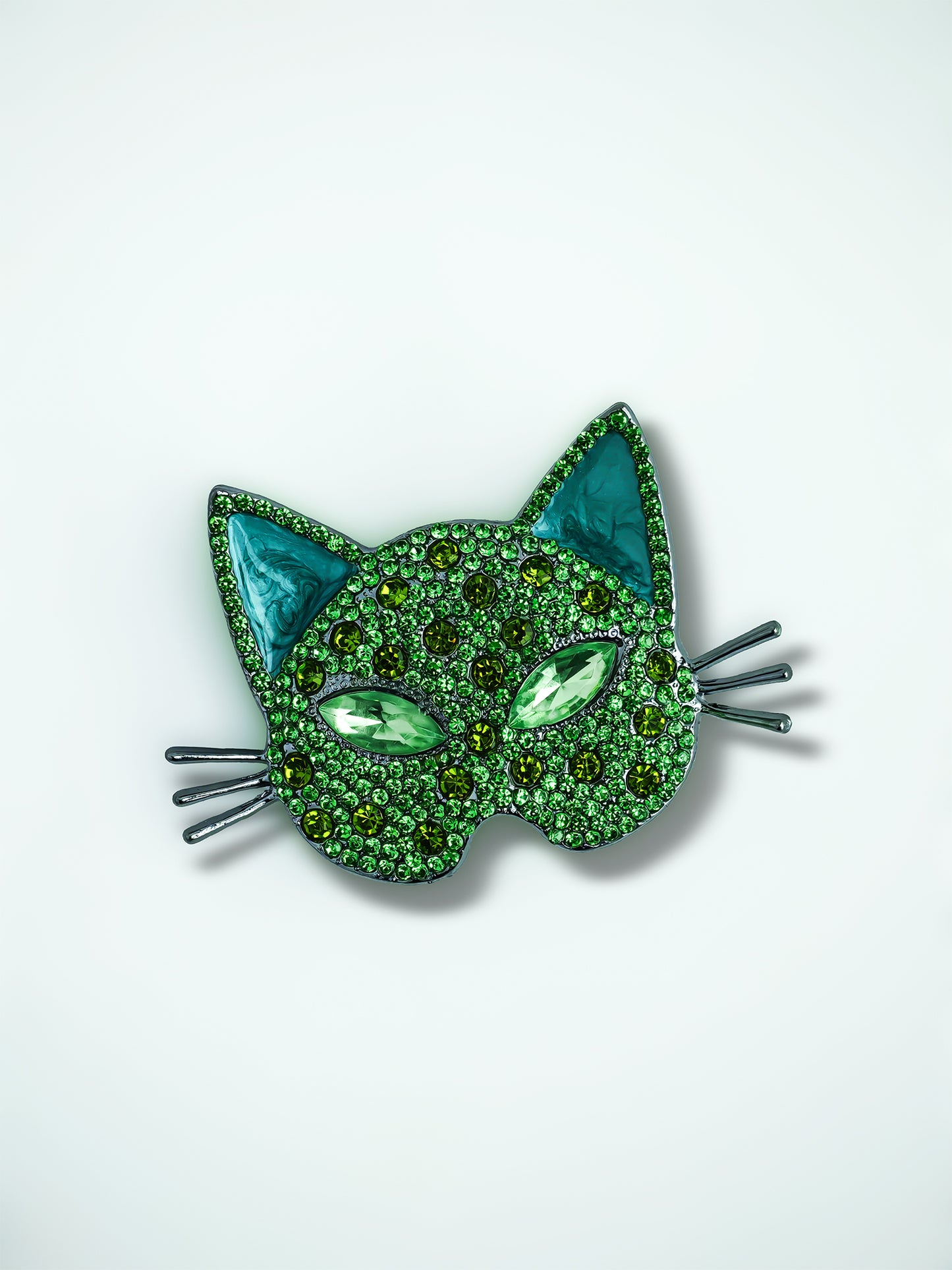 C52119 Metal Cat Face Mask Mysterious Thief Gemstone Eye Mask Cat Suitable For Bead Pens, Mobile Phone Pendants, Key Chains And Bags DIY Jewelry Craft Accessories