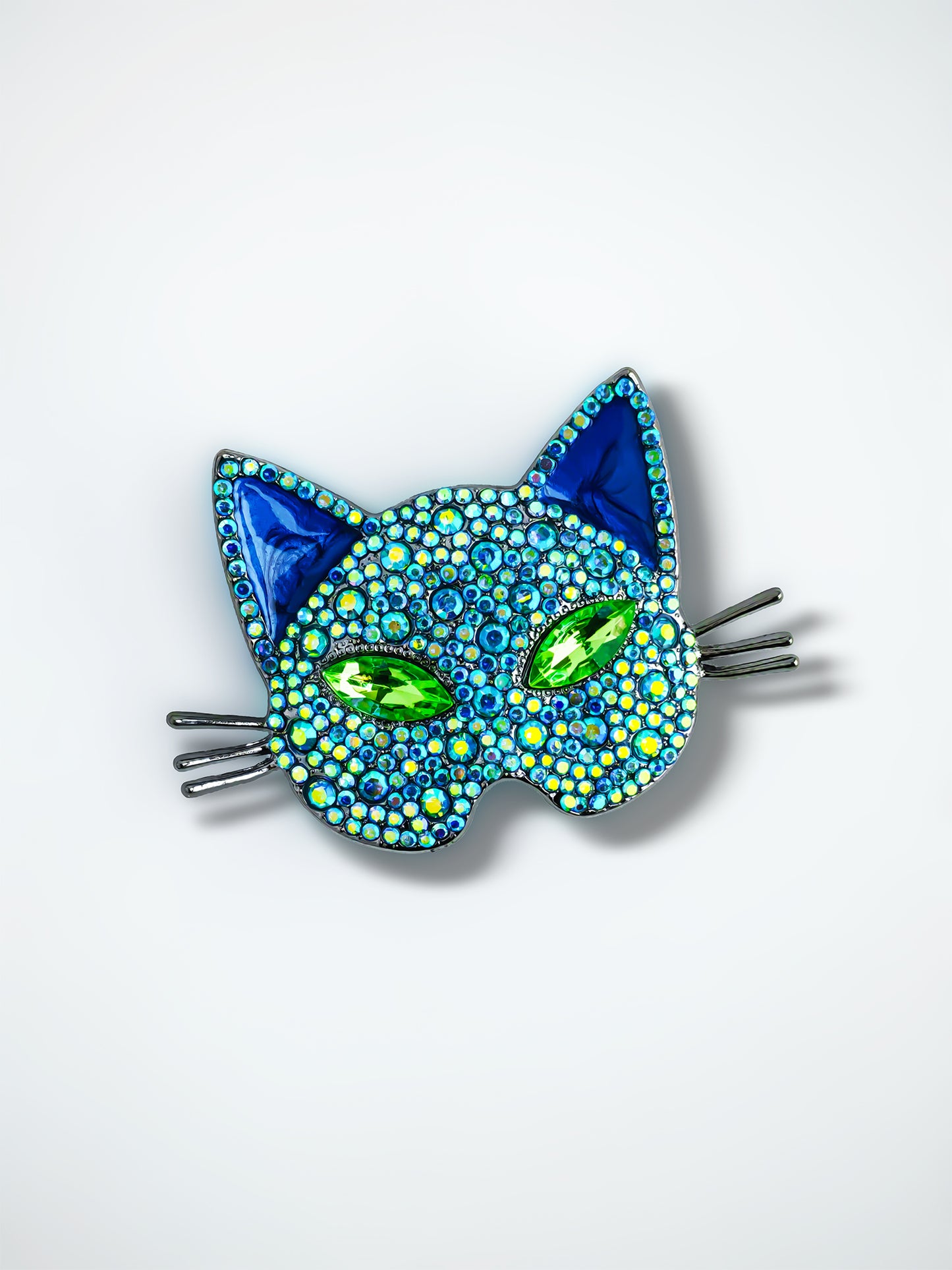 C52119 Metal Cat Face Mask Mysterious Thief Gemstone Eye Mask Cat Suitable For Bead Pens, Mobile Phone Pendants, Key Chains And Bags DIY Jewelry Craft Accessories