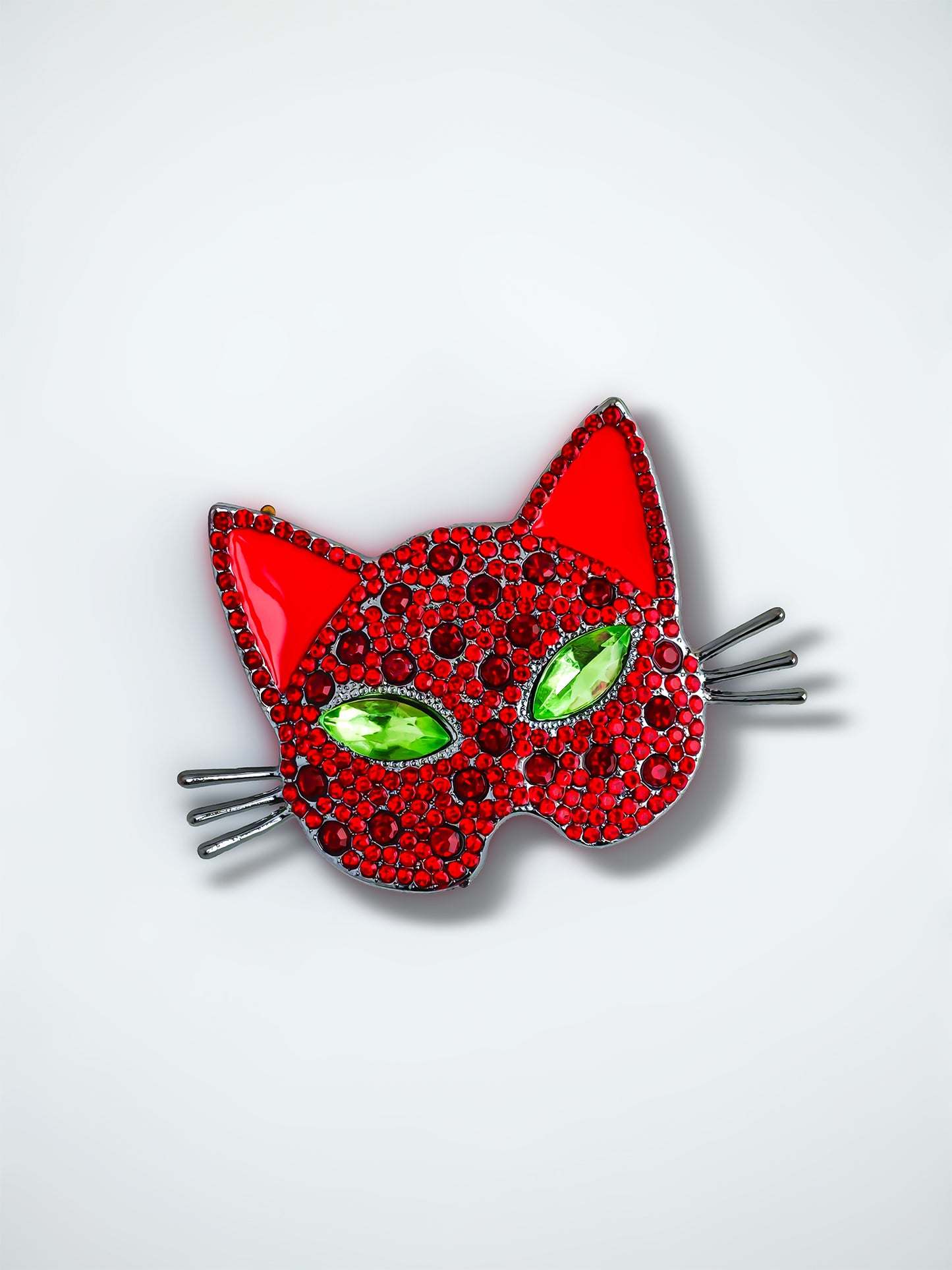 C52119 Metal Cat Face Mask Mysterious Thief Gemstone Eye Mask Cat Suitable For Bead Pens, Mobile Phone Pendants, Key Chains And Bags DIY Jewelry Craft Accessories