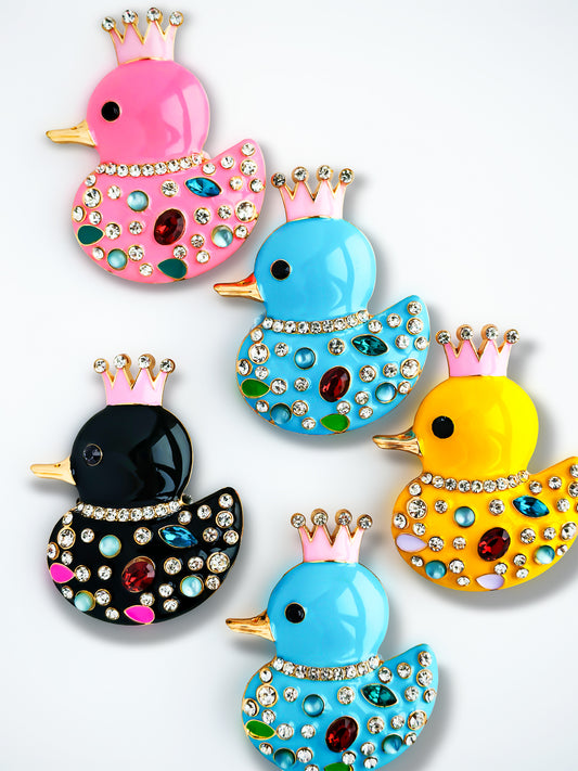 C52120 Metal Crown Cute Duck Suitable For Bead Pens, Mobile Phone Pendants, Key Chains And Bags DIY Jewelry Craft Accessories