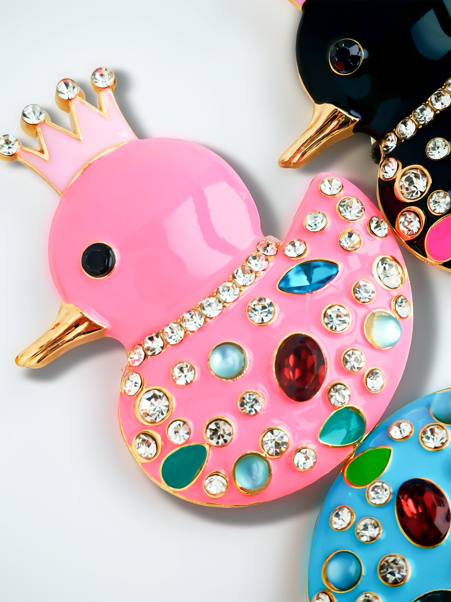 C52120 Metal Crown Cute Duck Suitable For Bead Pens, Mobile Phone Pendants, Key Chains And Bags DIY Jewelry Craft Accessories