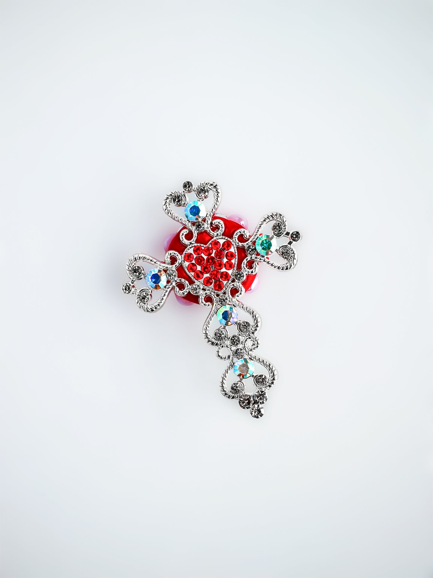 C52121 Metal Valentine's Day Engraved Cross, Exquisitely Openworked Trendy Design Suitable For Necklace, Bracelet, Phone Chain, Bag Charms, Key-chain
