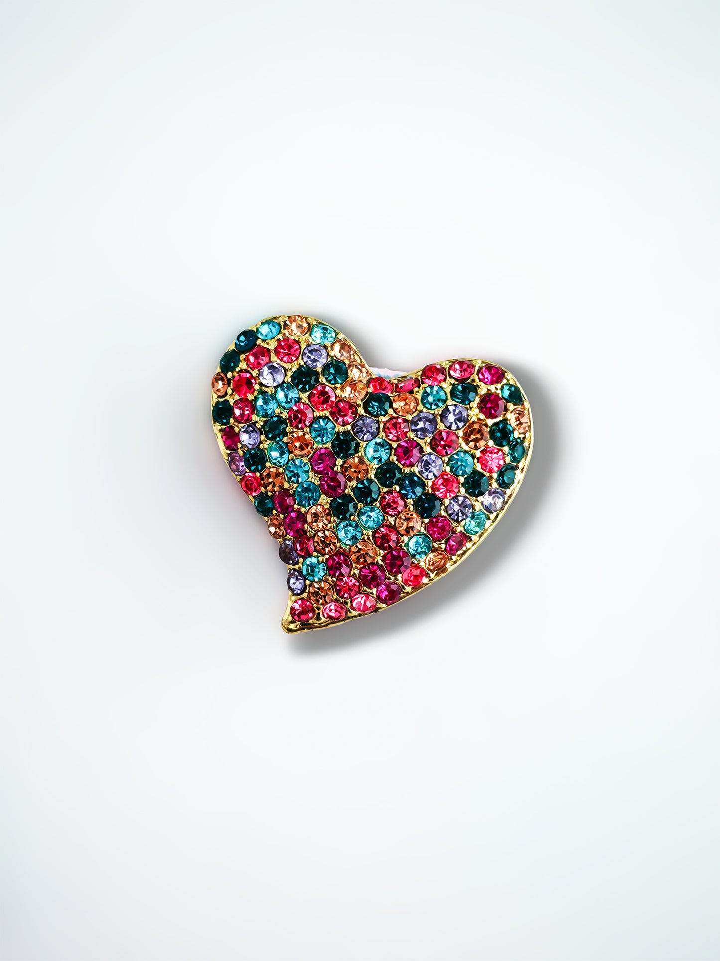 C52122 Metal Valentine's Day Full Diamond Heart Suitable For DIY Bracelet, Necklace, Keychain, Durable Jewelry Making Supplies, DIY Pens, Phonechains