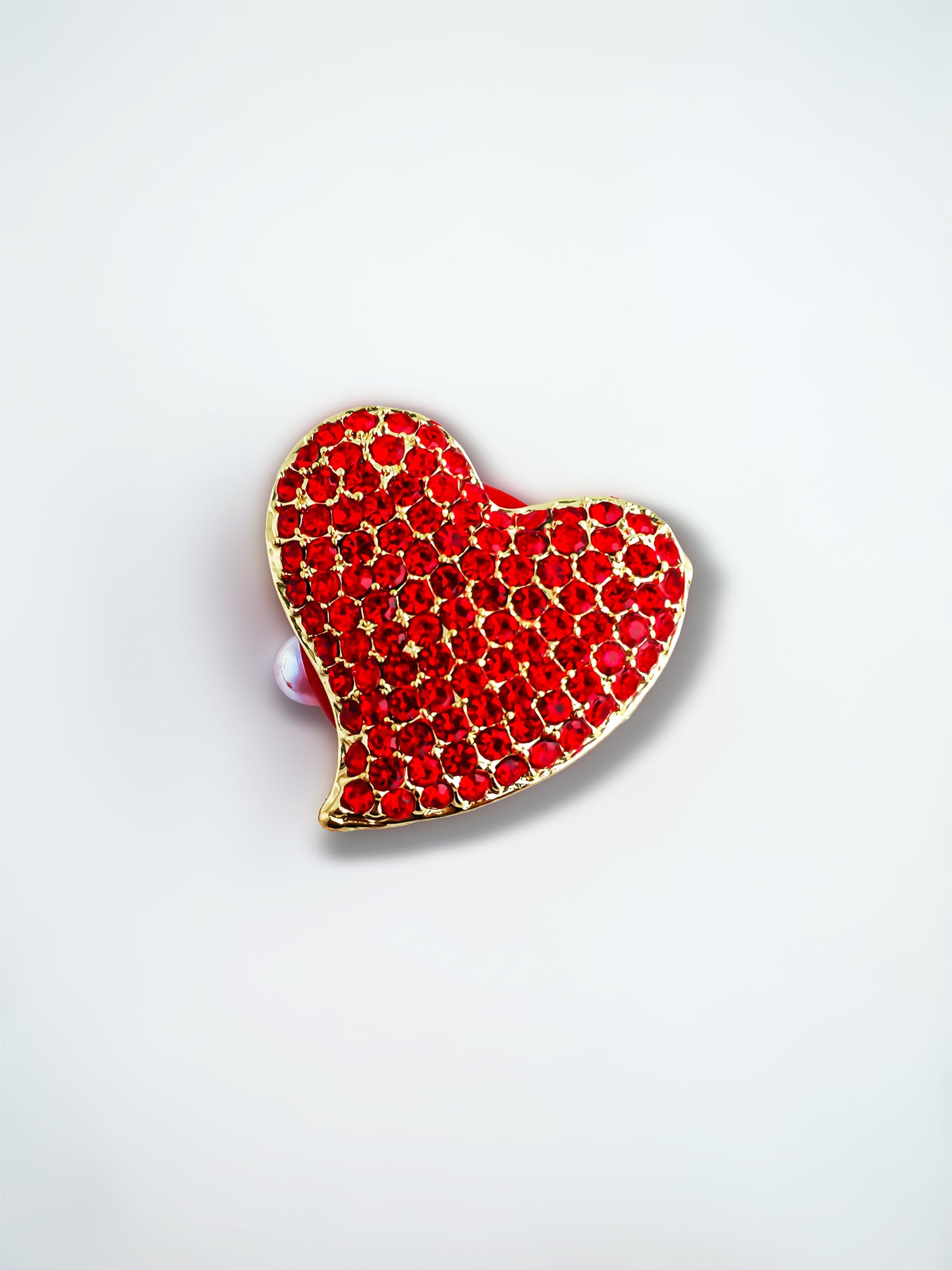 C52122 Metal Valentine's Day Full Diamond Heart Suitable For DIY Bracelet, Necklace, Keychain, Durable Jewelry Making Supplies, DIY Pens, Phonechains