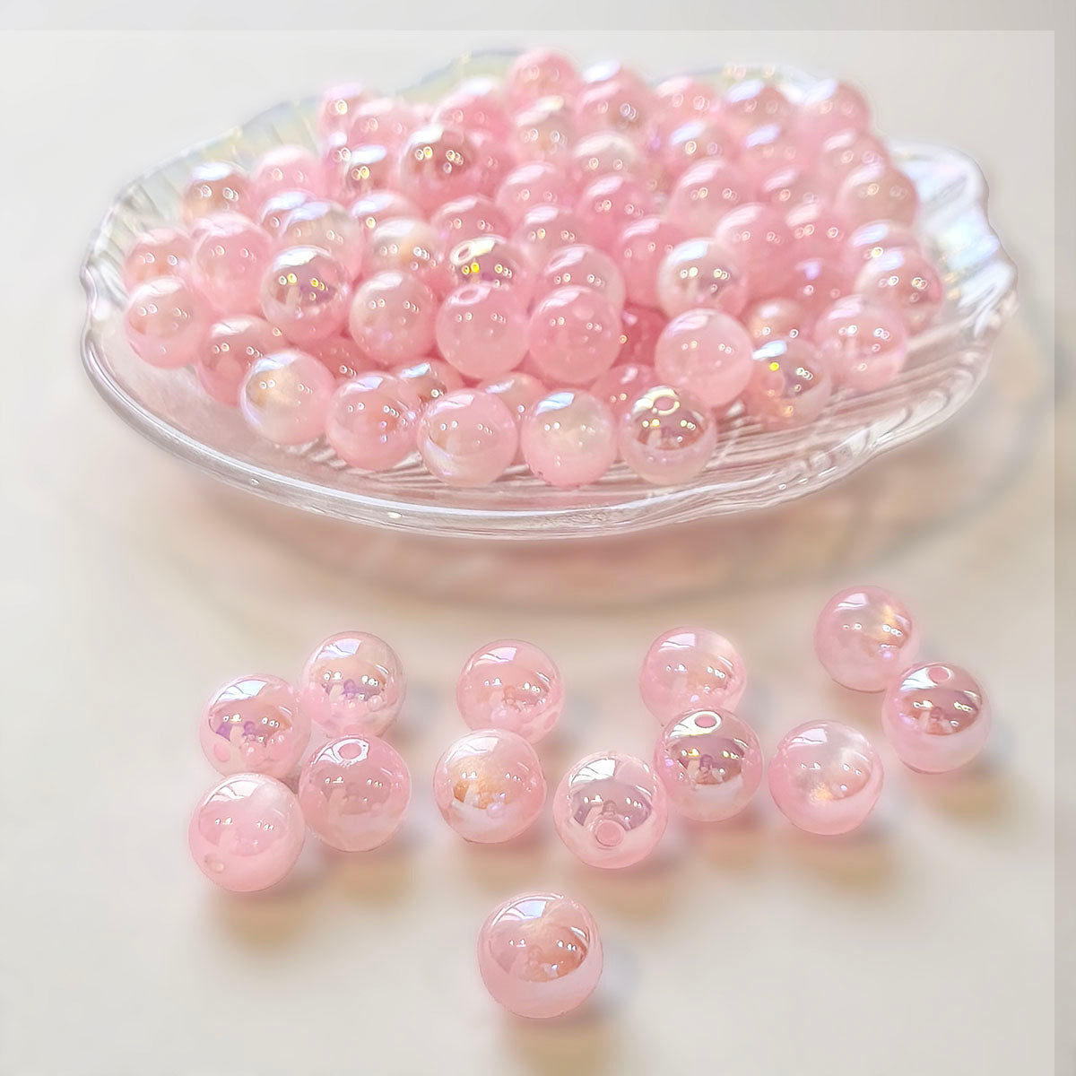 AA0144 25pcs/bag  12mm Shiny Round acrylic  Beads - DIY Craft Beads for Bracelets, Necklaces, Phone Charms & Jewelry Making Supplies