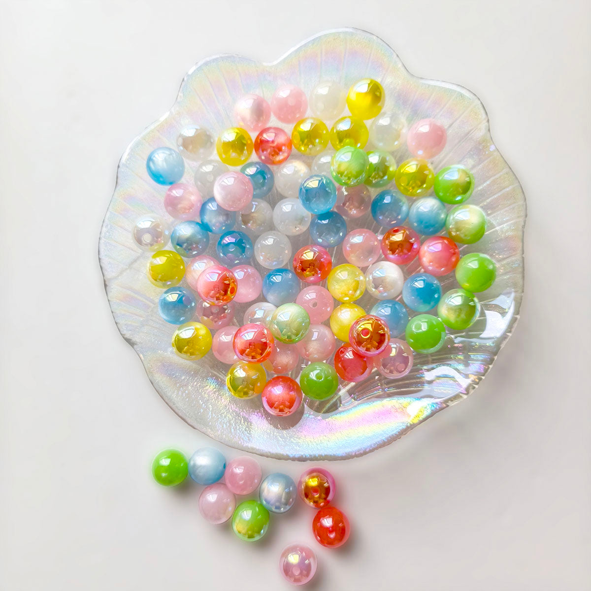 AA0144 25pcs/bag  12mm Shiny Round acrylic  Beads - DIY Craft Beads for Bracelets, Necklaces, Phone Charms & Jewelry Making Supplies