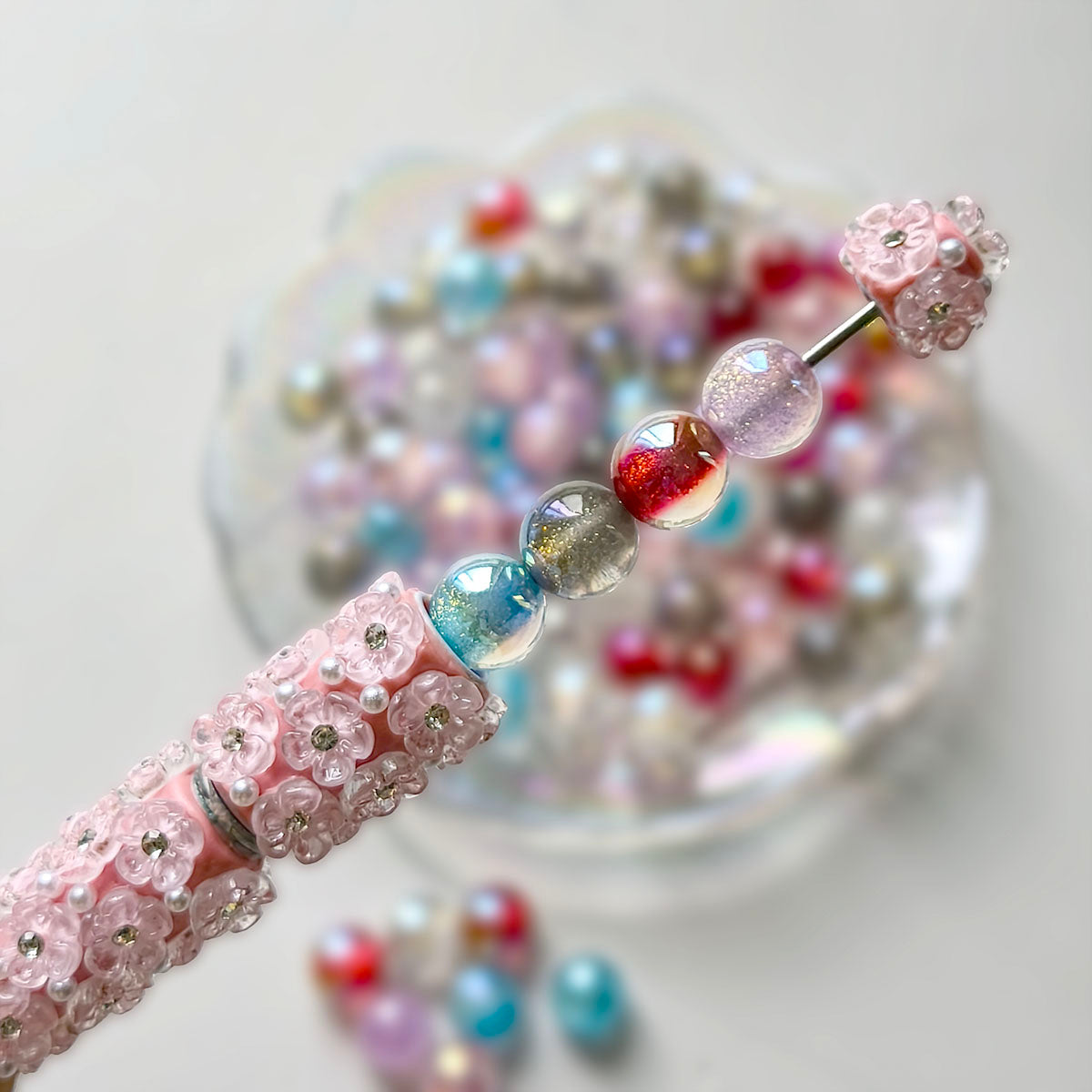 AA0145 25pcs/bag  12mm Mixed Color Iridescent Acrylic Beads Shiny Craft Beads for DIY Jewelry, Pen Decor & Handmade Projects