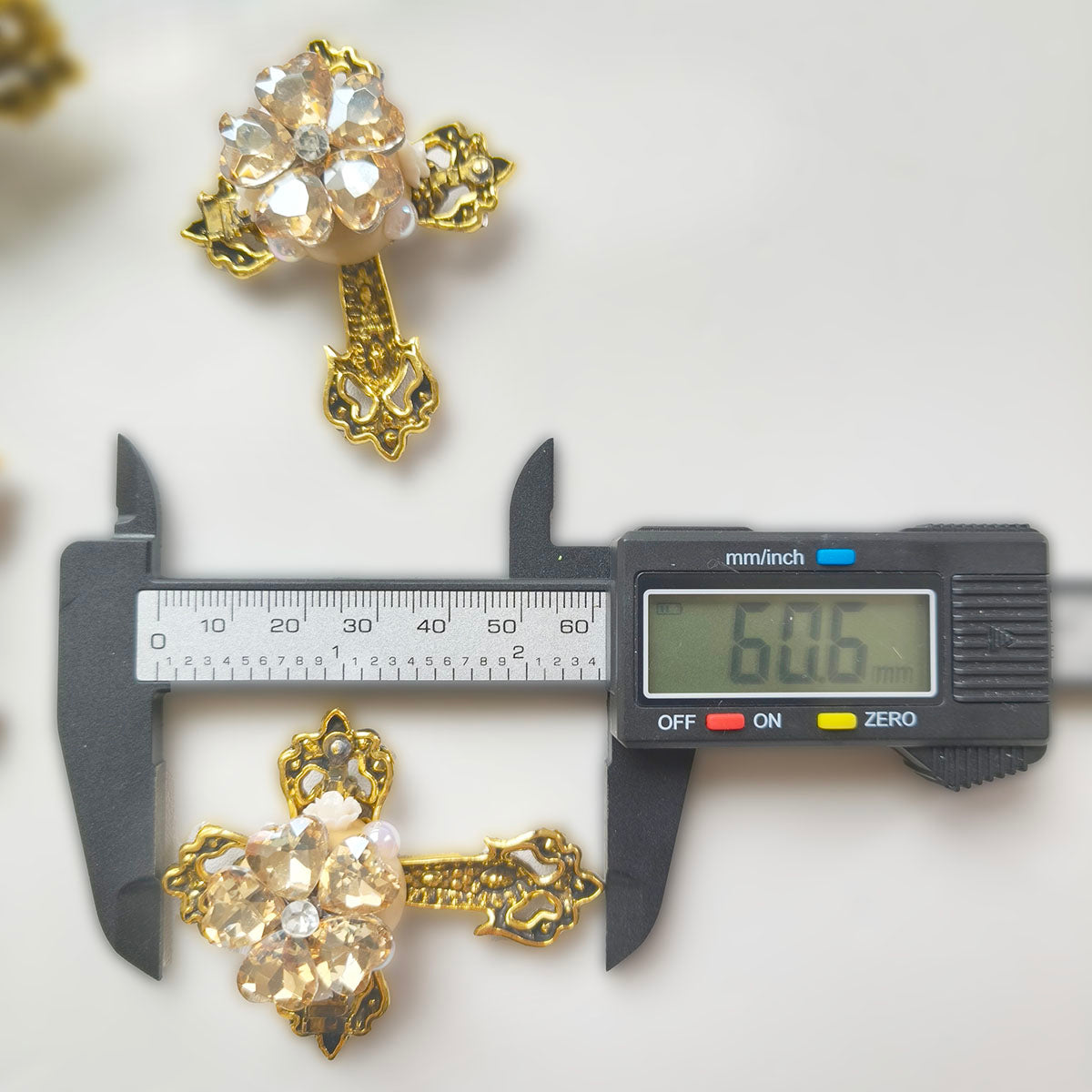 AA0158 Vintage Retro Rhinestone Cross Beads - DIY Handmade Luxury Decorative Beading Supplies