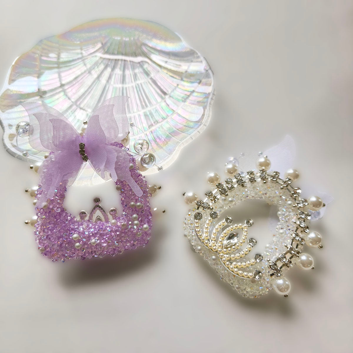 AA0165 Heavy-Duty Butterfly Crown Arch Beading DIY Accessories Kit - Pen Decoration Beads Craft Supplies