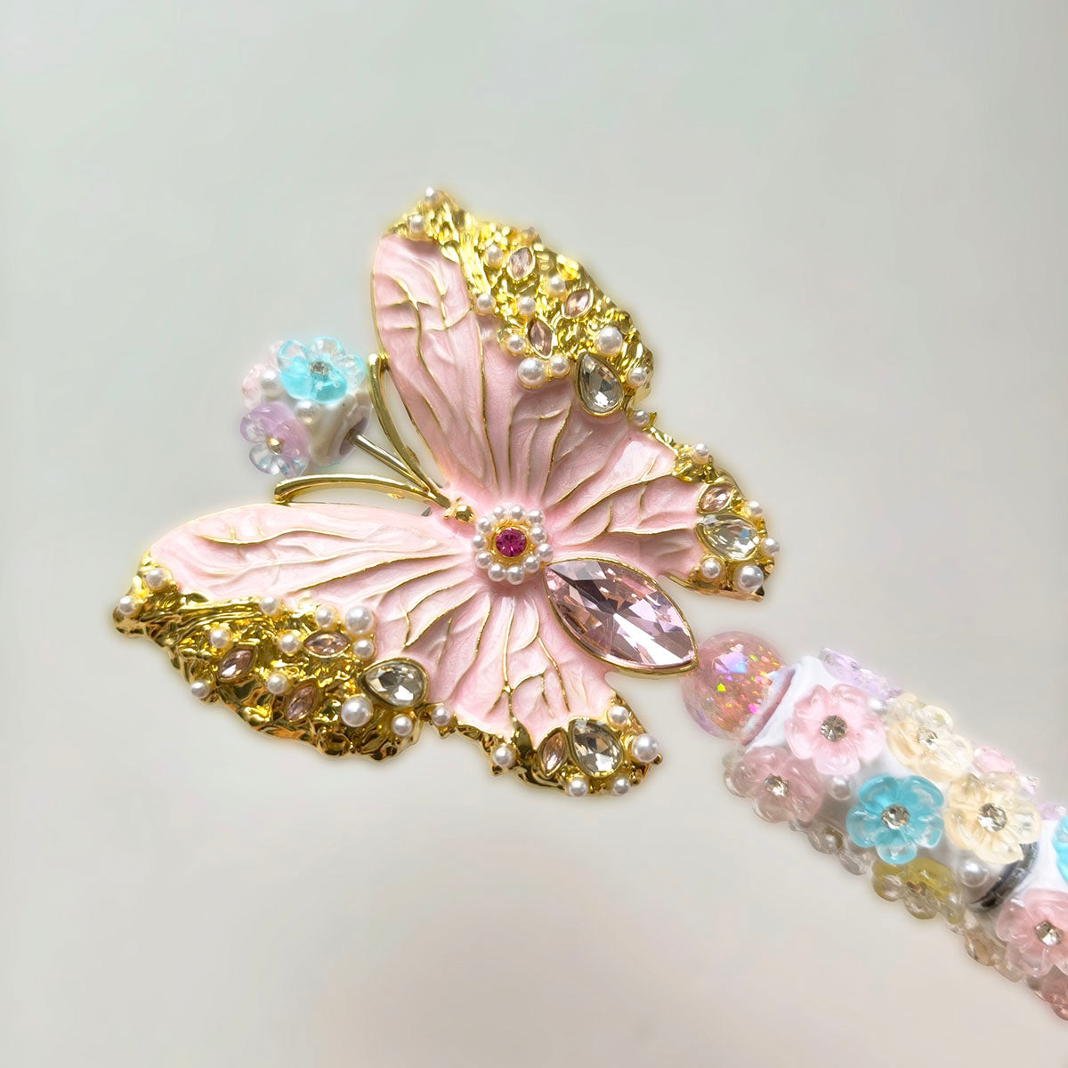 AA0157 Vintage New Glaze Color Butterfly Beads - DIY Handmade Jewelry Accessories with Gorgeous Rhinestone & Pearl Decor Beading Supplies