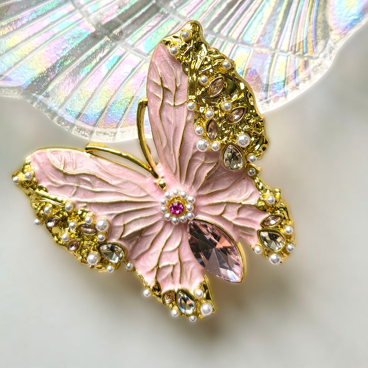 AA0157 Vintage New Glaze Color Butterfly Beads - DIY Handmade Jewelry Accessories with Gorgeous Rhinestone & Pearl Decor Beading Supplies
