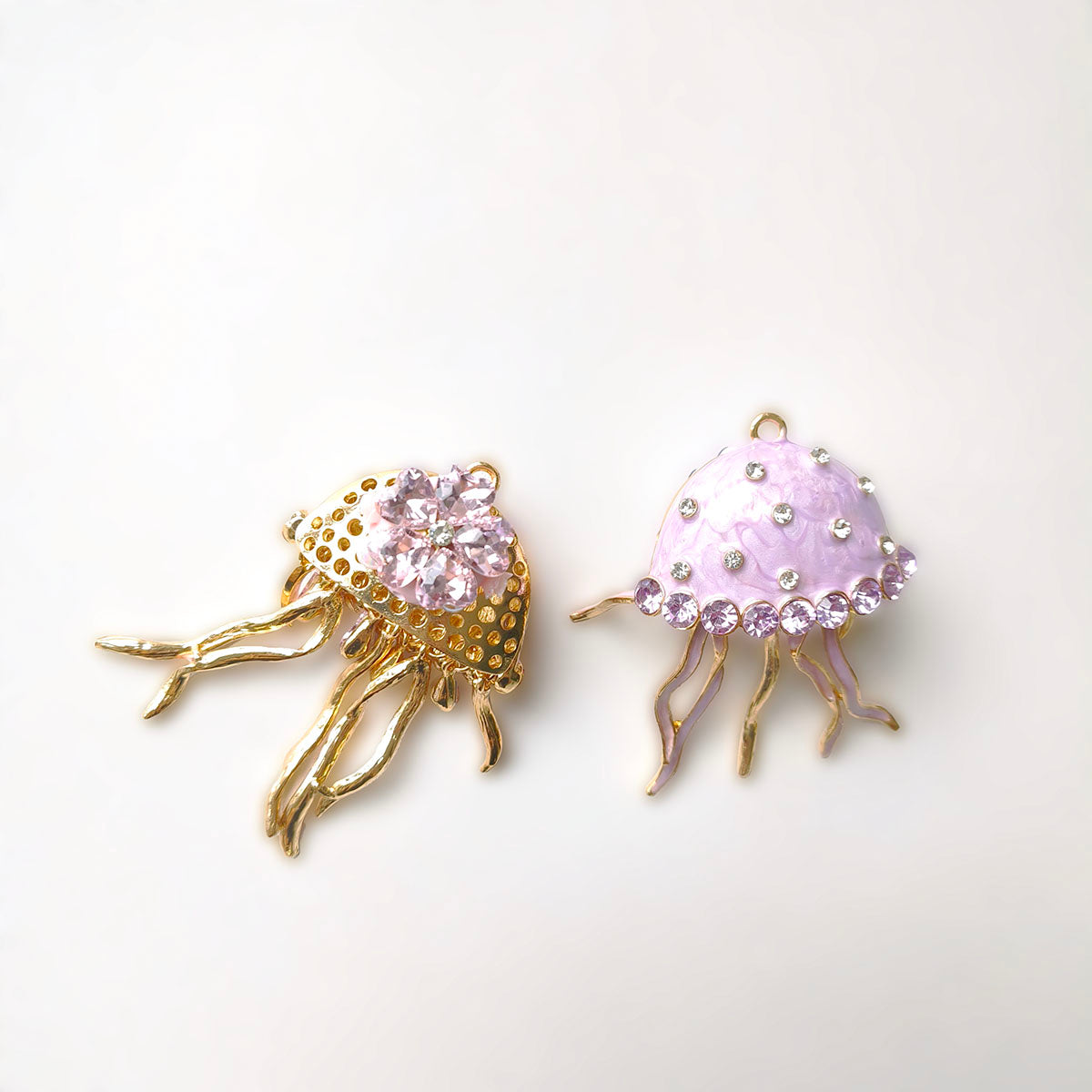 AA0161 Cute Creative Metal Rhinestone Alloy Jellyfish DIY Accessories - Handmade Beading Pen Decor Supplies