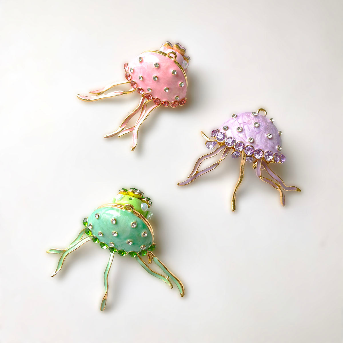 AA0161 Cute Creative Metal Rhinestone Alloy Jellyfish DIY Accessories - Handmade Beading Pen Decor Supplies