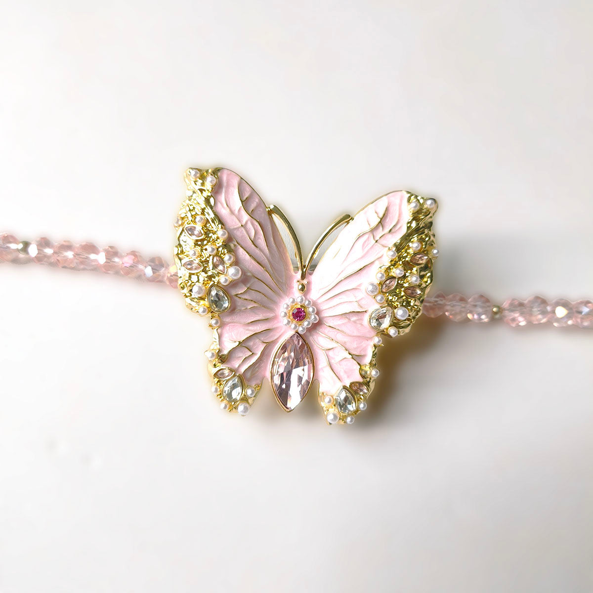 AA0157 Vintage New Glaze Color Butterfly Beads - DIY Handmade Jewelry Accessories with Gorgeous Rhinestone & Pearl Decor Beading Supplies