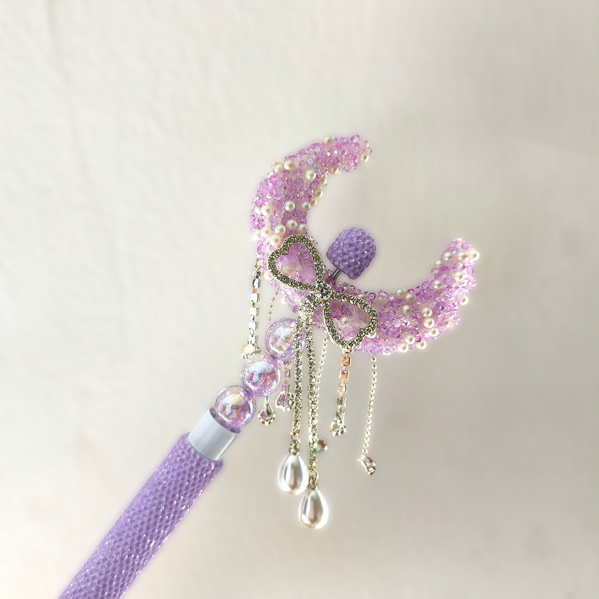 AA0159 Bowknot Tassel Pearl Sequin Moon Ship Acrylic Drill Beads - DIY Keychain & Necklace Accessories