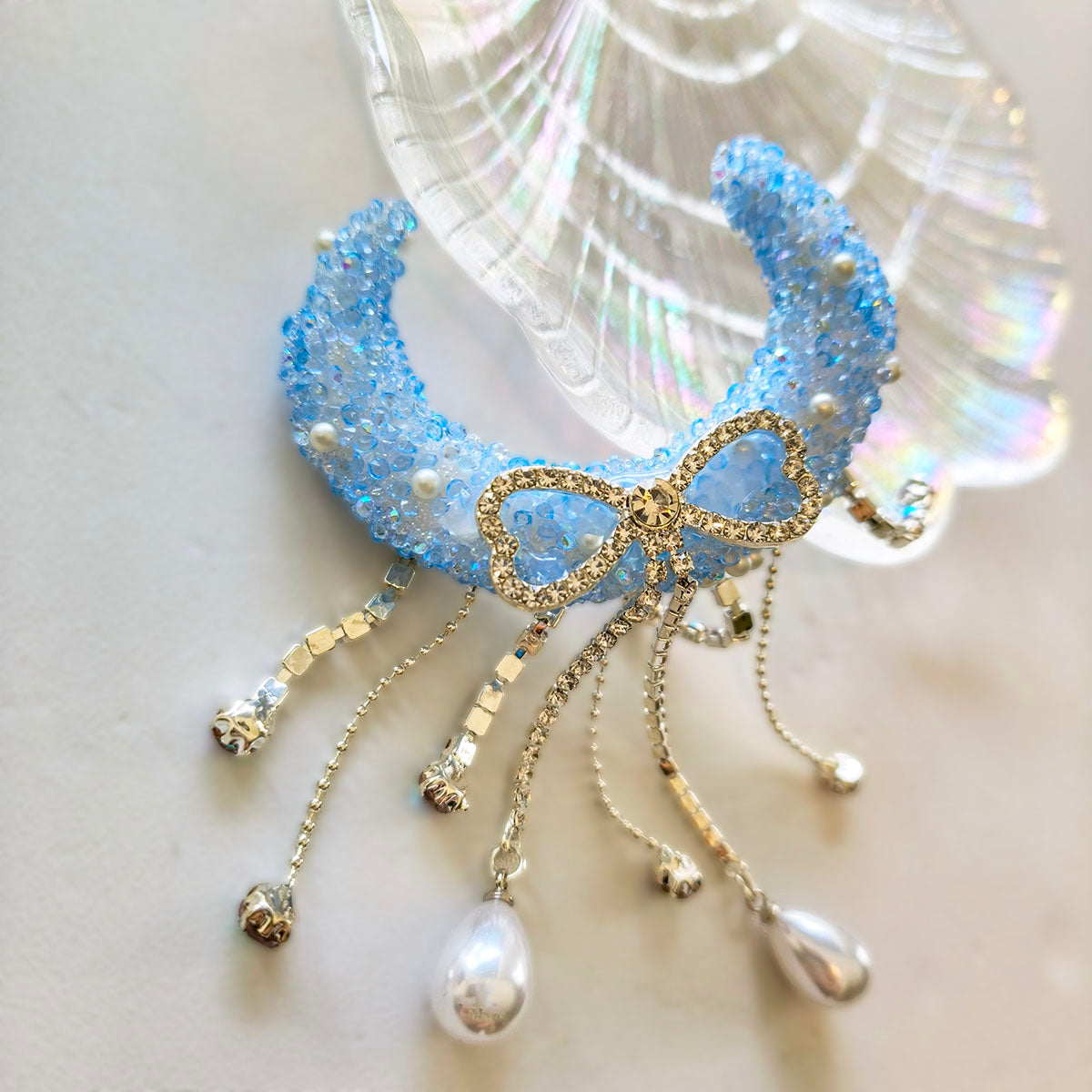 AA0159 Bowknot Tassel Pearl Sequin Moon Ship Acrylic Drill Beads - DIY Keychain & Necklace Accessories