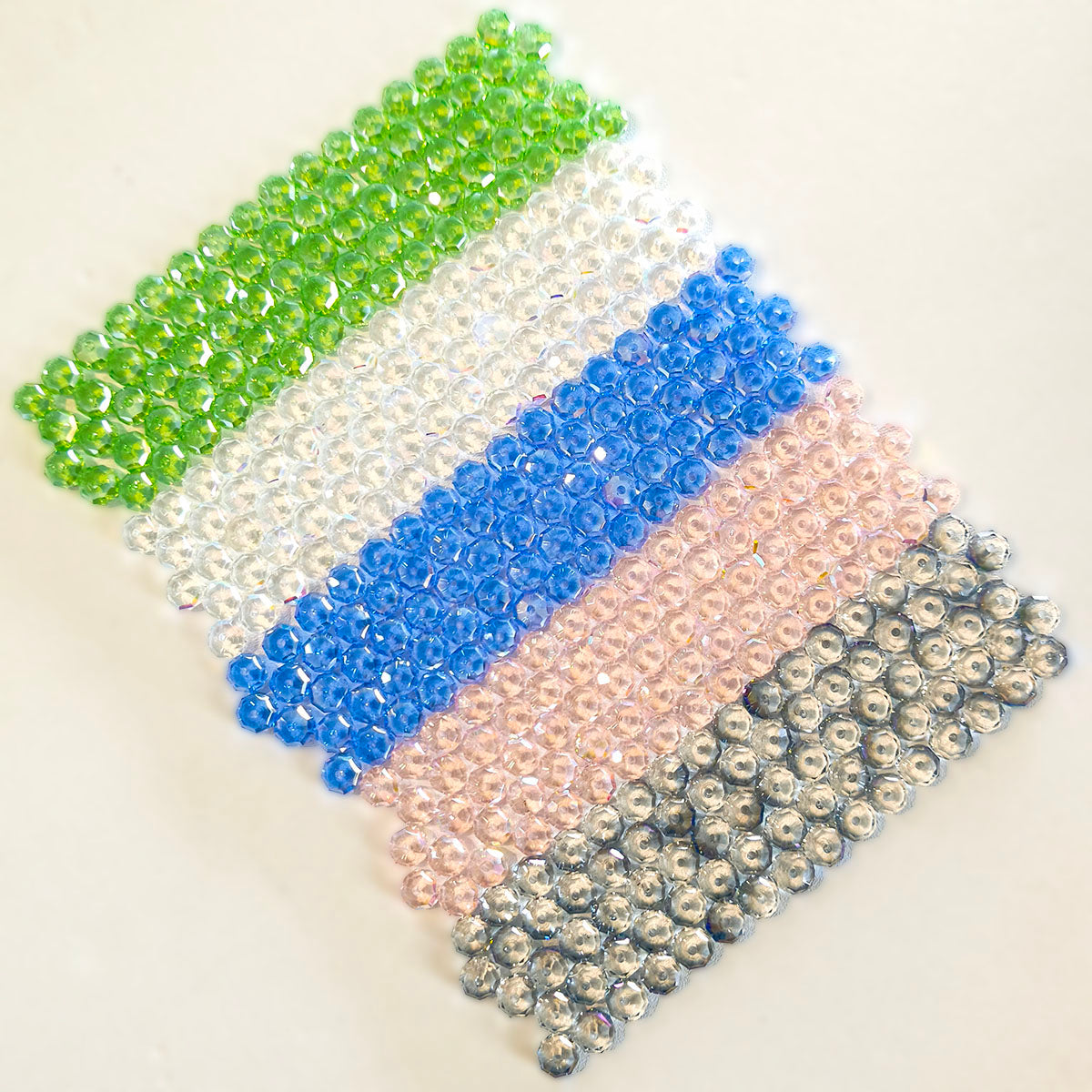 AA0170 8mm Iridescent Sparkle Cut Crystal Glass Wheel Flat Beads - Semi-Finished Jewelry Beading Accessories