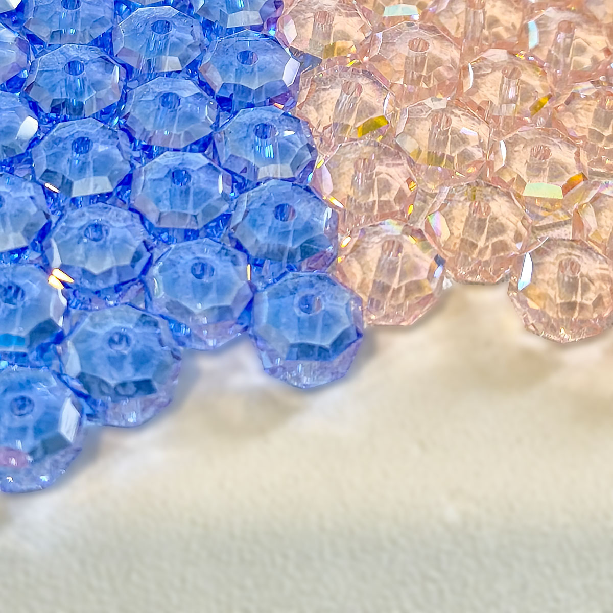 AA0170 8mm Iridescent Sparkle Cut Crystal Glass Wheel Flat Beads - Semi-Finished Jewelry Beading Accessories