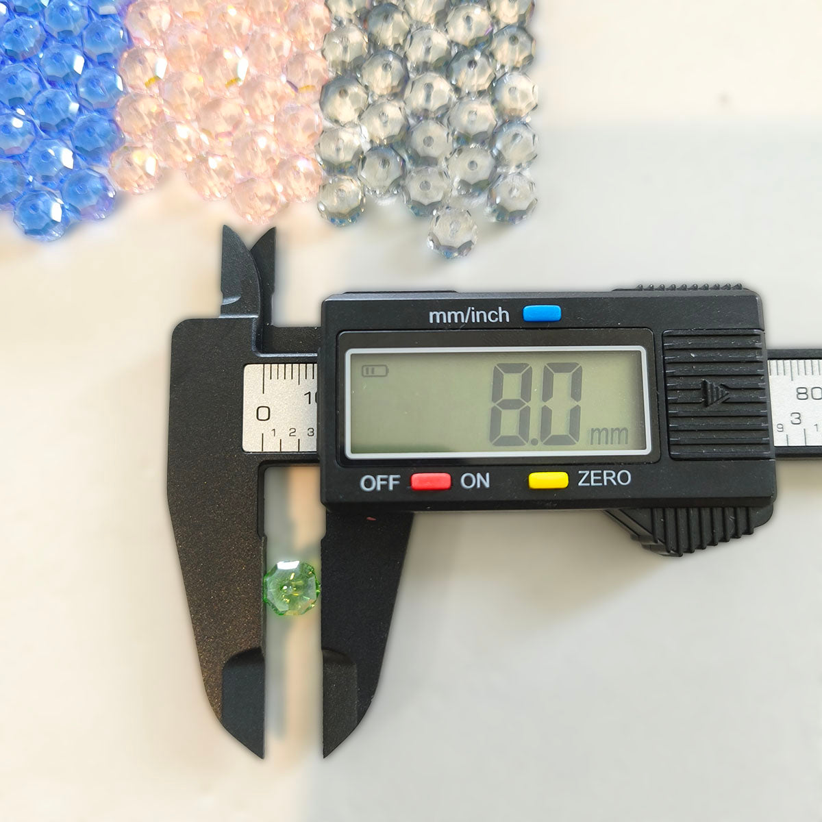 AA0170 8mm Iridescent Sparkle Cut Crystal Glass Wheel Flat Beads - Semi-Finished Jewelry Beading Accessories