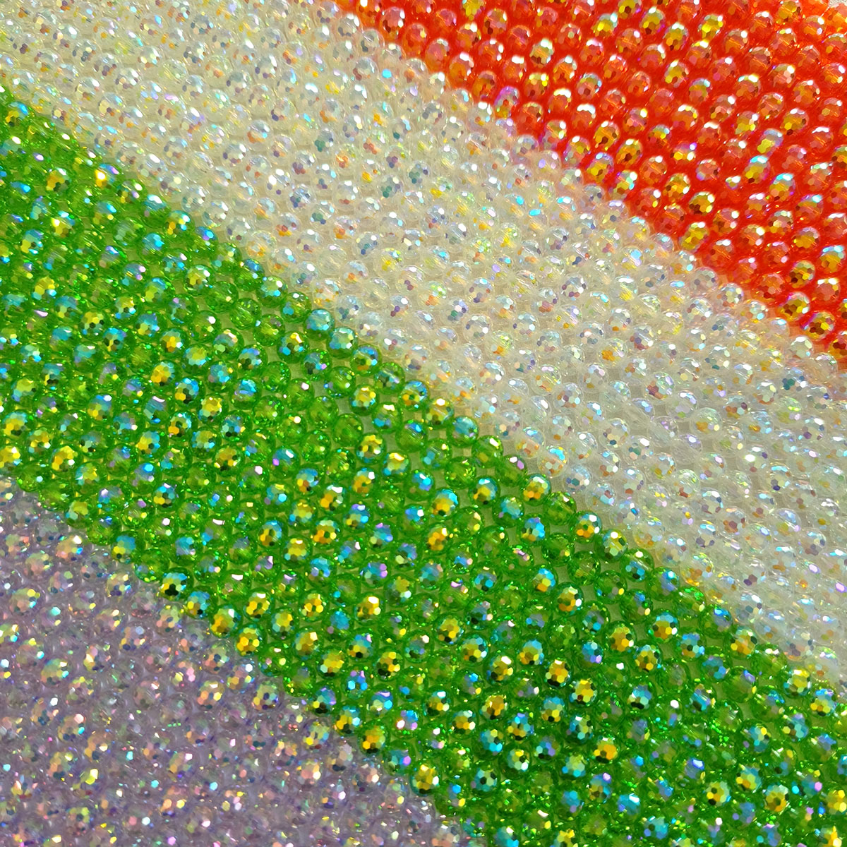 AA0171 6mm Diamond Lantern Cut Clear Glass Beads - Crystal Flat Loose Beads Handmade DIY Bracelet Jewelry Accessories