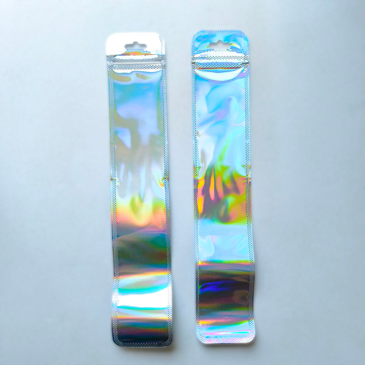 AA0173 Iridescent Laser Self-Sealing Bag - Thickened Pearl Jewelry Pouch DIY Craft Packaging Rainbow Bag