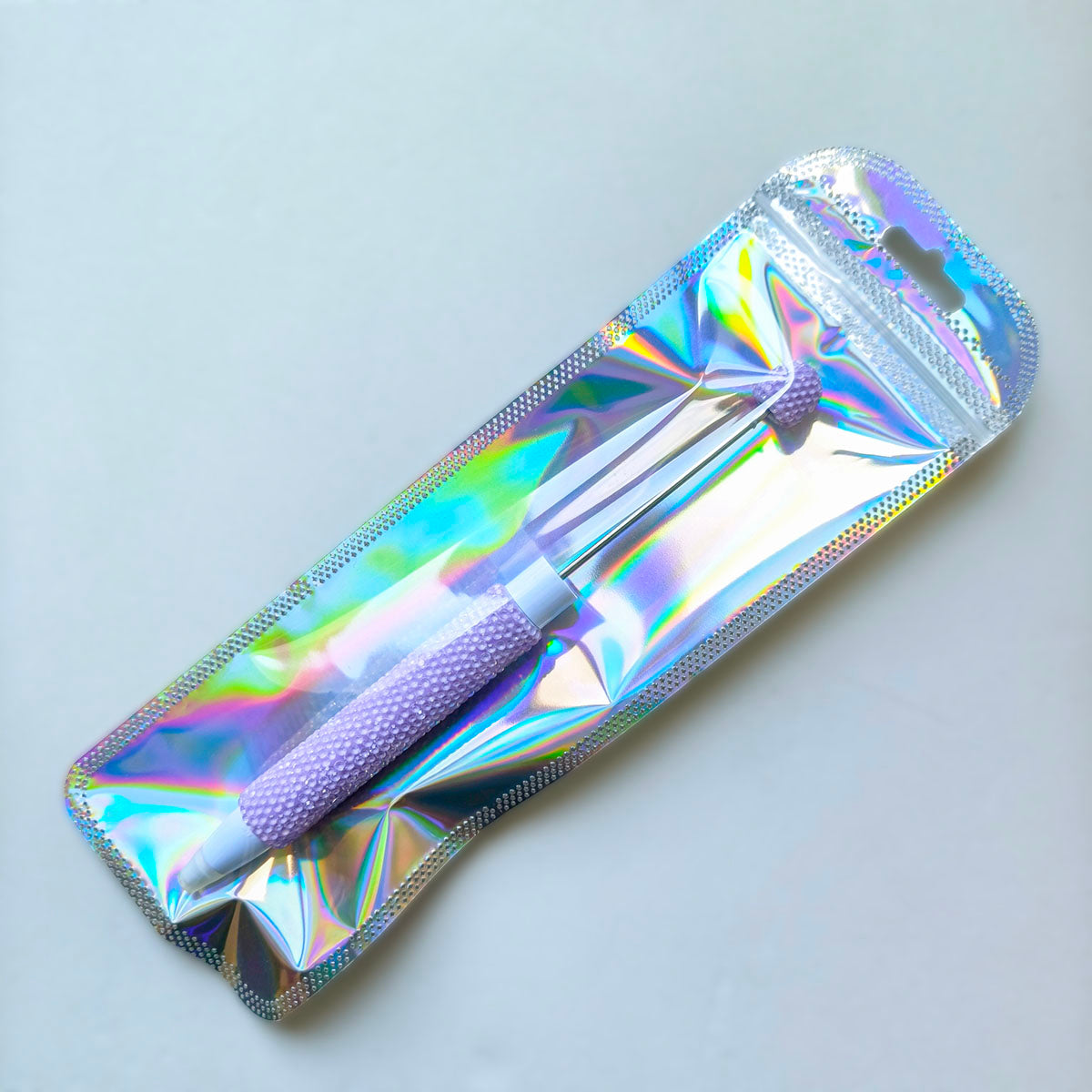 AA0173 Iridescent Laser Self-Sealing Bag - Thickened Pearl Jewelry Pouch DIY Craft Packaging Rainbow Bag
