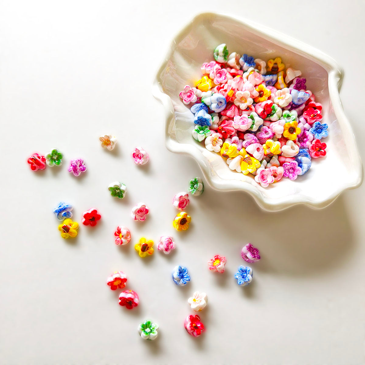AA0175 Painted Gradient Lily of the Valley Acrylic Beads - DIY Phone Strap Keychain Bag Charm Accessories