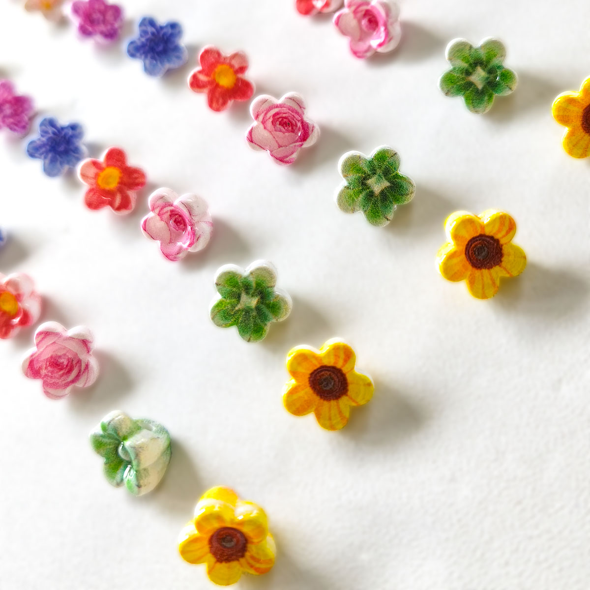 AA0175 Painted Gradient Lily of the Valley Acrylic Beads - DIY Phone Strap Keychain Bag Charm Accessories