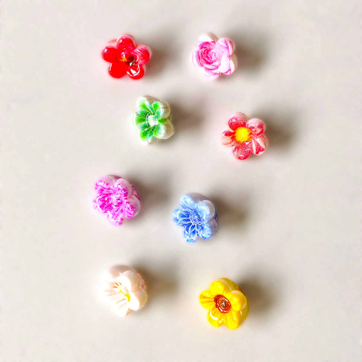 AA0175 Painted Gradient Lily of the Valley Acrylic Beads - DIY Phone Strap Keychain Bag Charm Accessories