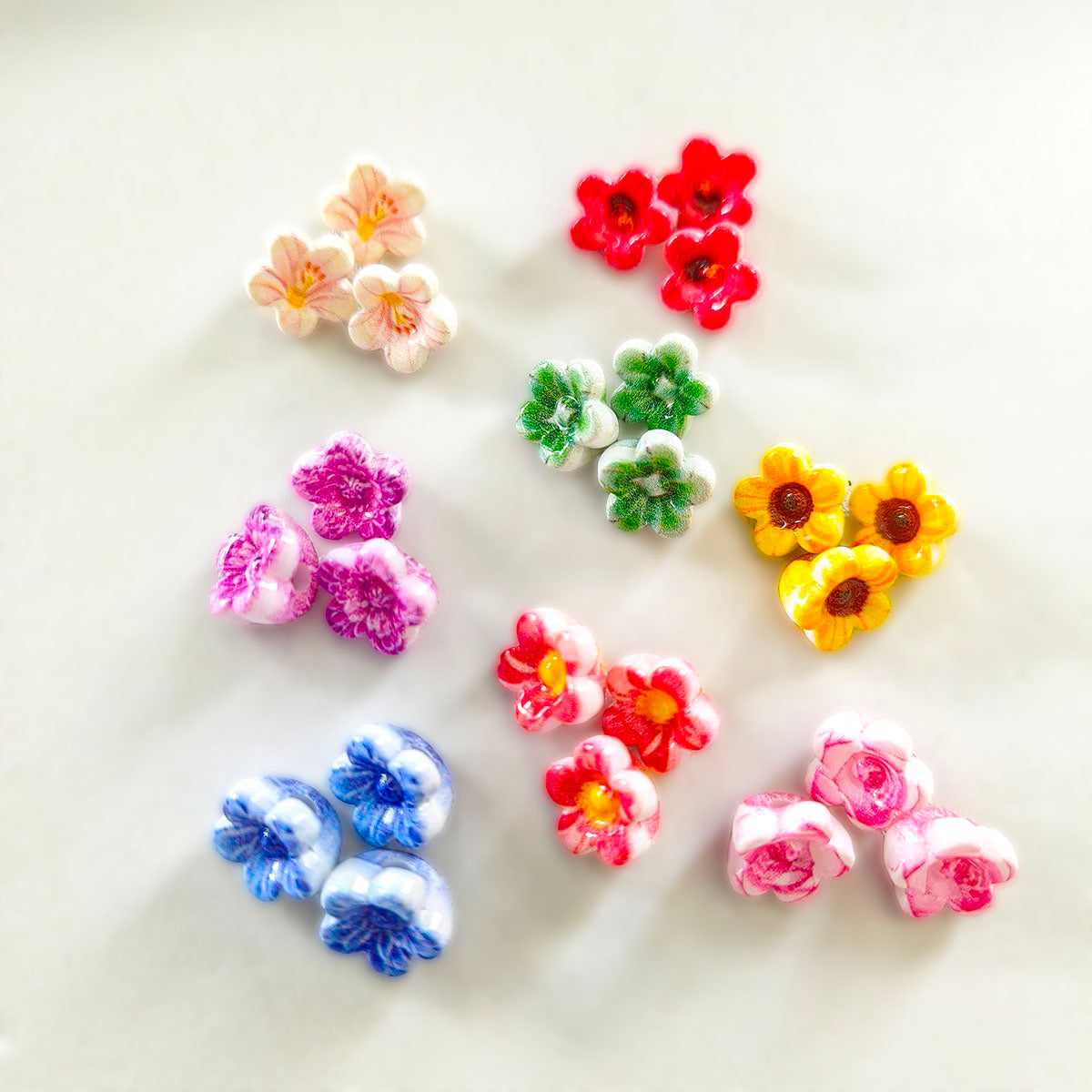 AA0175 Painted Gradient Lily of the Valley Acrylic Beads - DIY Phone Strap Keychain Bag Charm Accessories