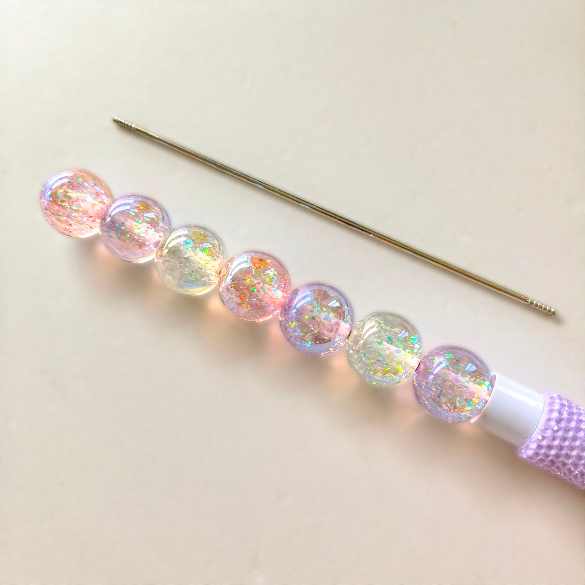AA0176 DIY Beaded Pen 117mm Extended Replacement Stainless Steel Threaded Rod