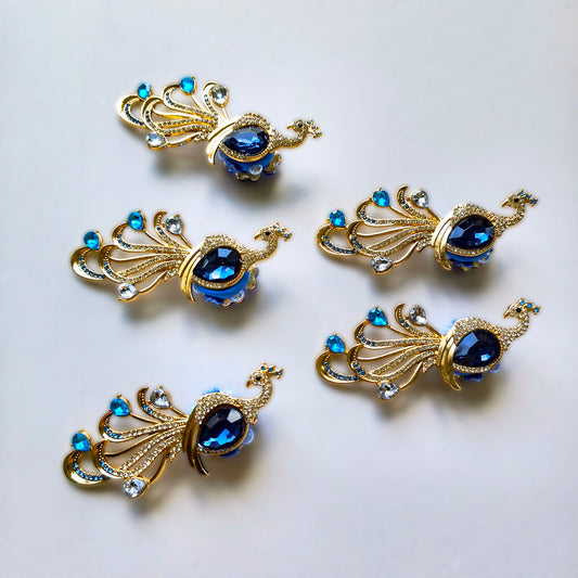 AA0183 Vintage Peacock Rhinestone Large Hole Beads, Luxury Phoenix Crystal Loose Beads for DIY Beadable Pens, Bag Charms & Jewelry Making Supplies