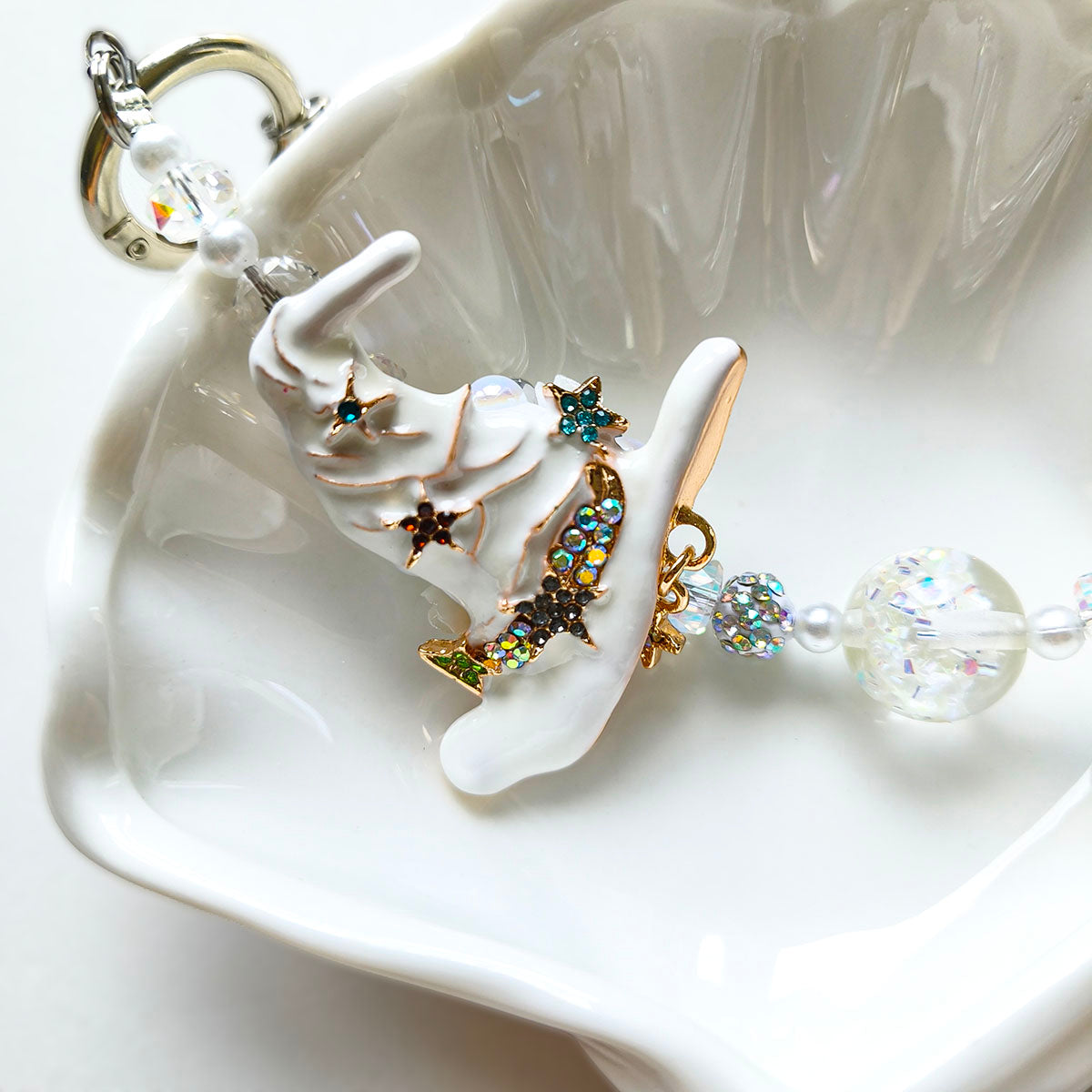SC70017 Wizard Hat Beaded Keychain Charms - DIY Accessories for Bag Pendants, Phone Lanyards & Key Holders