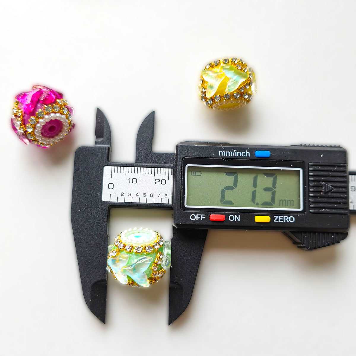 AA0208 Gold Rhinestone Petal Resin Barrel Open Hole Beads, Multi Macaron Colors DIY Spacer Accessories for Bead Pens, Bracelets & Keychains