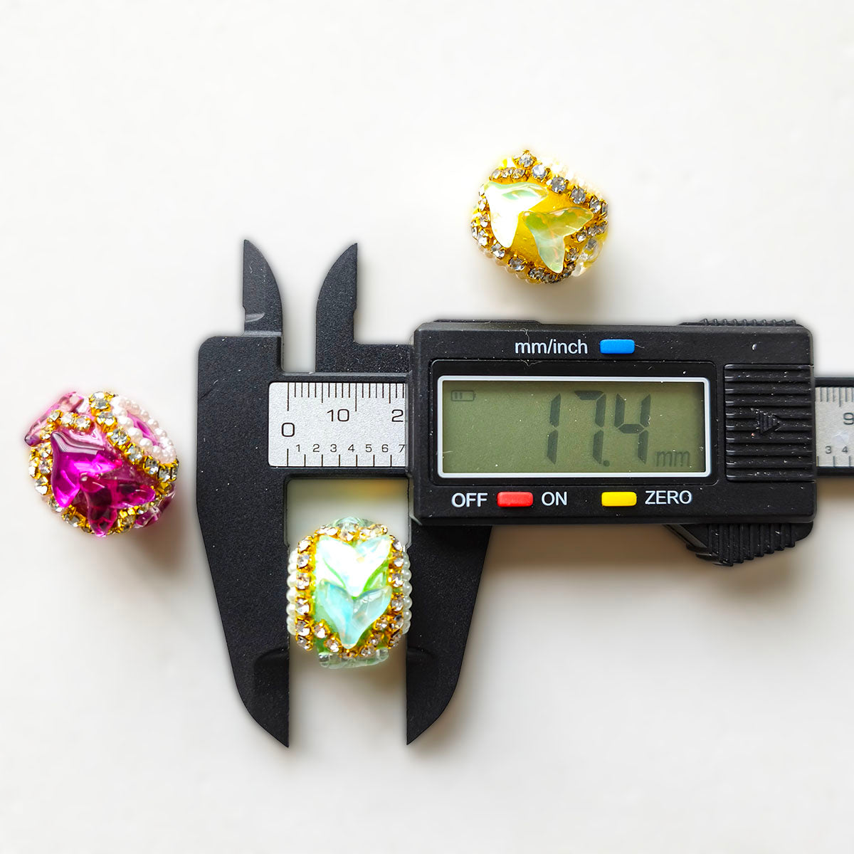 AA0208 Gold Rhinestone Petal Resin Barrel Open Hole Beads, Multi Macaron Colors DIY Spacer Accessories for Bead Pens, Bracelets & Keychains