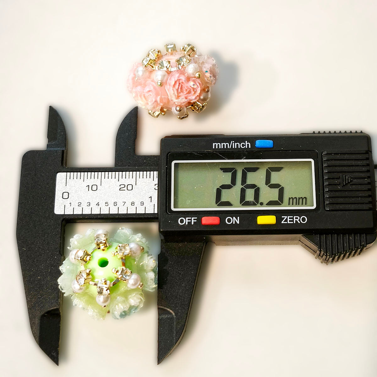 AA0222 New Heavy‑Duty Gradient Pearl Rose Flower Straight‑Hole Beads, DIY Accessories for Bead Pens, Phone Charms, Keychains & Bag Chains