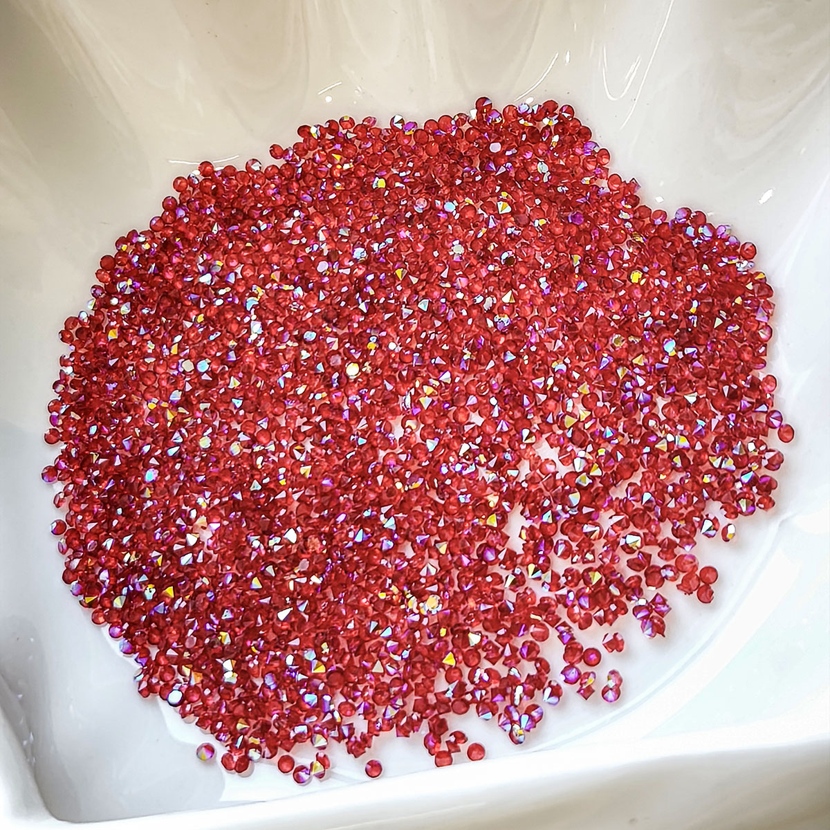 AA0227 Resin Pointed Bottom Aurora Sugar Rhinestones, Mini Iridescent Confetti Crystals for DIY Nail Art, Epoxy Resin, Cream Glue Phone Case & Jewelry Filler Supplies