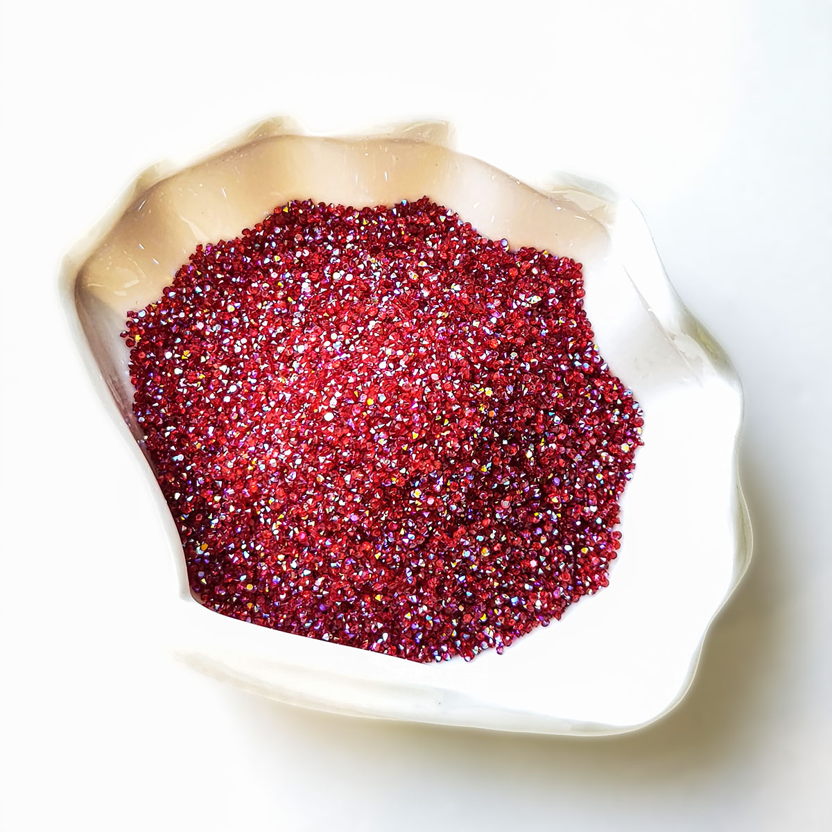 AA0227 Resin Pointed Bottom Aurora Sugar Rhinestones, Mini Iridescent Confetti Crystals for DIY Nail Art, Epoxy Resin, Cream Glue Phone Case & Jewelry Filler Supplies